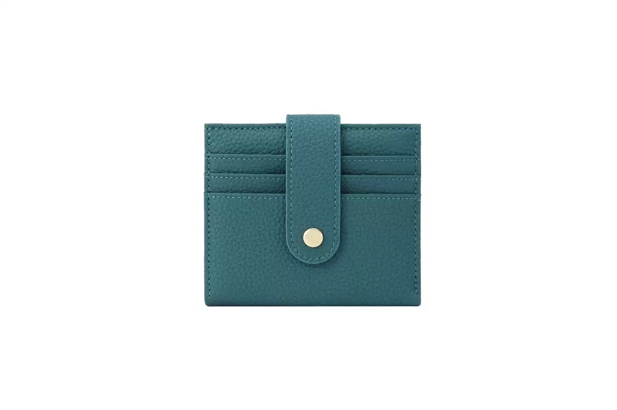 Green wallet - leather wallet manufacturer production Green leather wallet produced by a leather wallet manufacturer